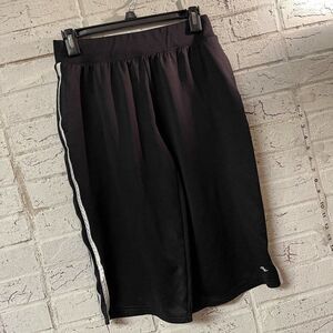 Athletic Works Black Stripe Crop Work Out Pants Small 4/6